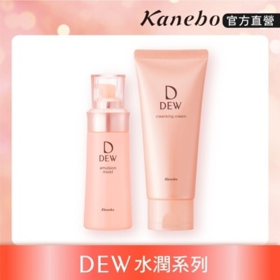 KANEBO 佳麗寶 DEW水潤柔膚乳組-輕潤 (柔膚乳(輕潤)100ml+潔膚霜125g)