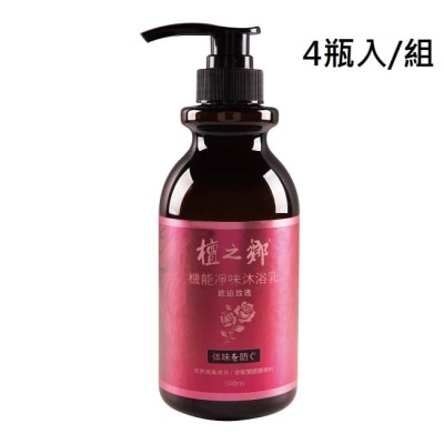 J Clean - 檀之鄉琥珀玫瑰沐浴凝露500ml(4入組)