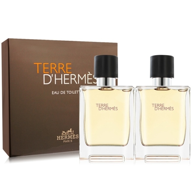 HERMES HERMES 愛馬仕 Terre DHermes大地男性淡香水禮盒(50mlX2)-航空版