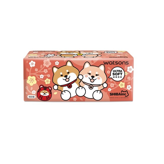 屈臣氏抽取式衛生紙100抽8包入(Shibainc CNY 2022)