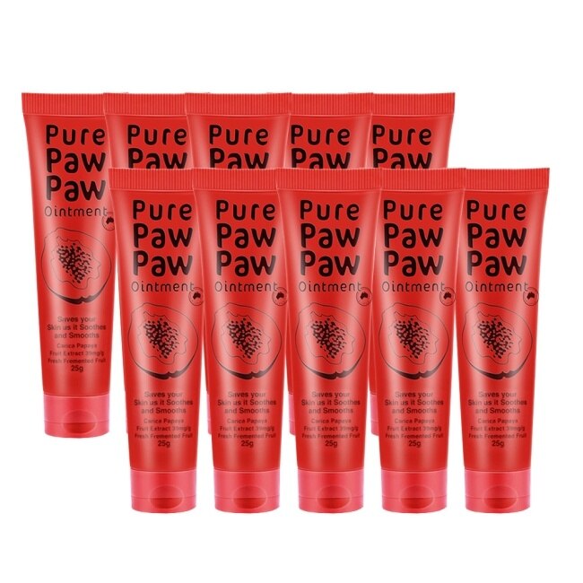(10入組)Pure Paw Paw 澳洲神奇萬用木瓜霜25g(代理商正貨)-贈隨機品牌針管香x1+LOLES隨機皂x2