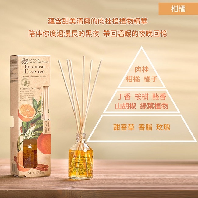LA CASA 西班牙植萃精油擴香組(柑橘) 50ml