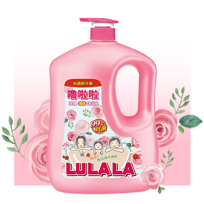 嚕啦啦玫瑰香氛沐浴乳1850g