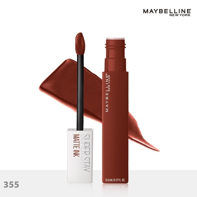 Maybelline 媚比琳 媚比琳超持久霧感液態唇膏 355 焦糖醇奶酒 5ml #接吻棒