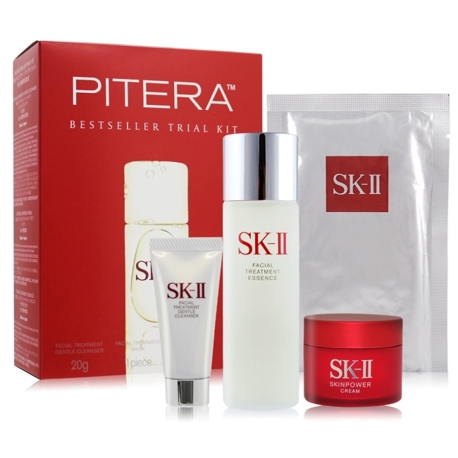 SKII SK-II 體驗組[青春露75ml+洗面乳20g+活膚霜15g+面膜]-新版-國際航空版