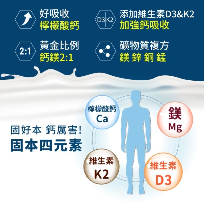 Lovita愛維他 檸檬酸鈣固本加強素食錠