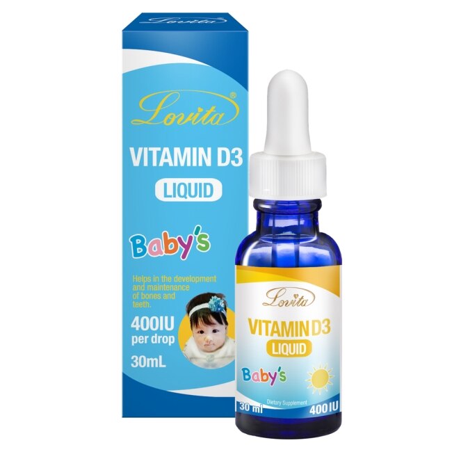 Lovita愛維他 嬰幼兒維他命D3滴液400IU(嬰兒維生素D3) 30ml