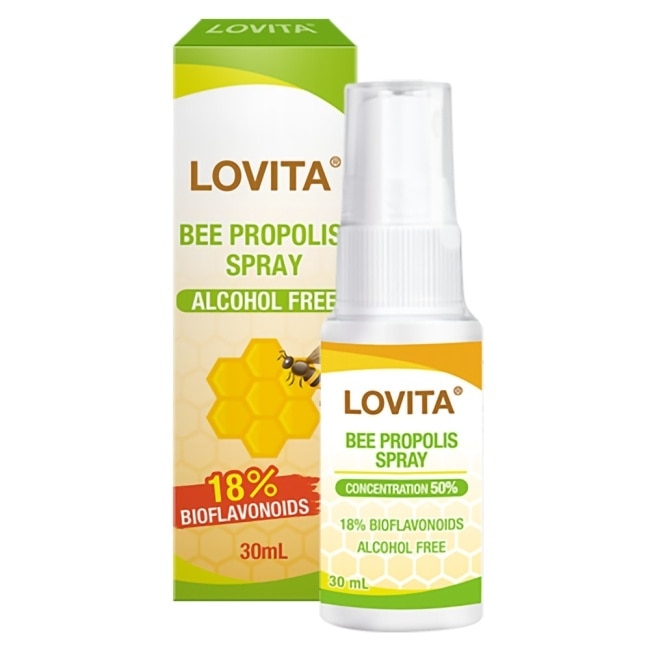 LOVITA 愛維他 加拿大蜂膠噴霧 18%生物類黃酮 (無酒精 噴劑) 30ml