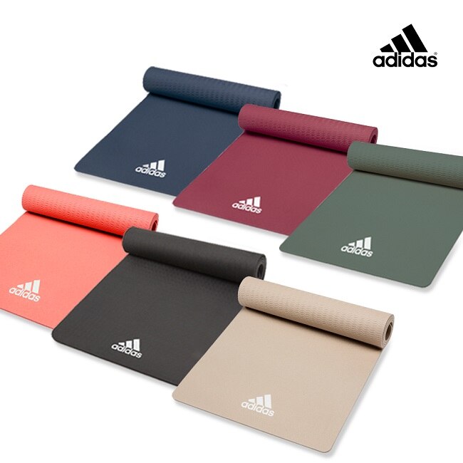 Adidas Yoga 輕量波紋瑜珈墊 - 8mm (經典黑)