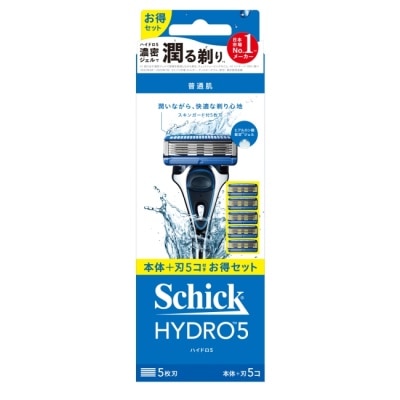 Schick 舒適 舒適HYDRO 5水次元5刮鬍刀1刀架+5刀頭(新舊包裝隨機出貨)