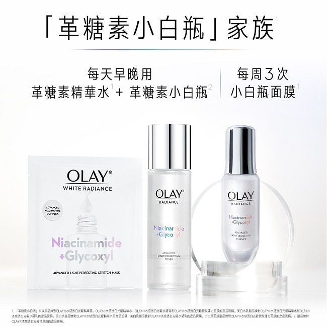 OLAY水感透白光曜精華30ml<小白瓶>