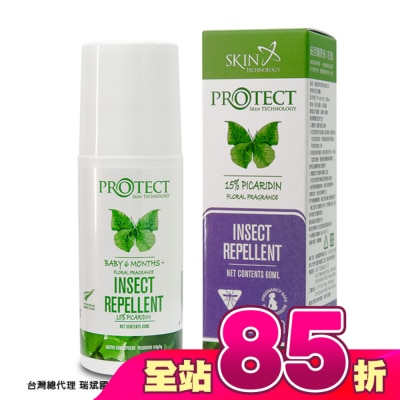 SKIN TECHNOLOGY - 紐西蘭15%派卡瑞丁 瑞斌長效防蚊滾珠(花香)60ml