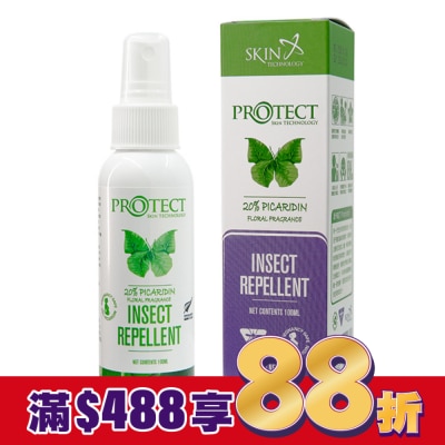SKIN TECHNOLOGY 紐西蘭20%派卡瑞丁 瑞斌長效防蚊液(花香)100ml