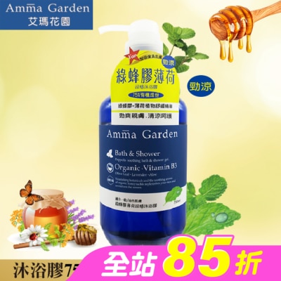 AMMA - 艾瑪花園綠蜂膠薄荷涼感沐浴膠750ml-箱購