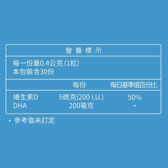 大研德國DHA80%兒童魚油30粒/盒