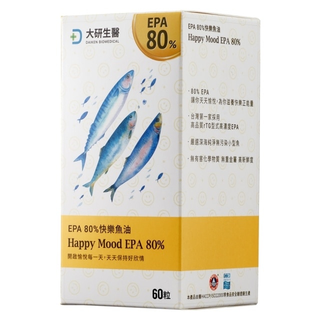 大研EPA80%快樂魚油60粒/盒