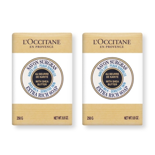 L’OCCITANE 歐舒丹 乳油木牛奶皂(250g)X2-國際航空版