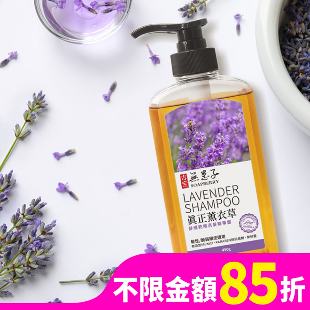 GUBAO古寶無患子 古寶無患子真正薰衣草舒緩乾癢洗髮精華露450g