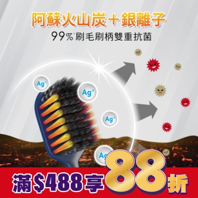 LION 獅王 獅王細潔寬薄牙刷炭能抗菌單支