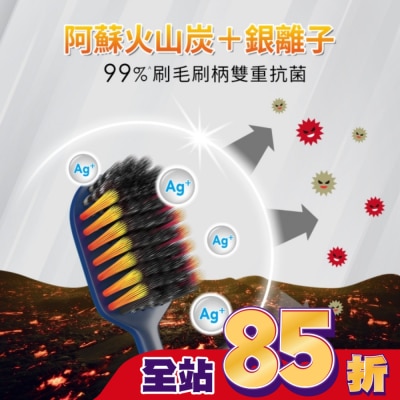 LION 獅王 獅王細潔寬薄牙刷炭能抗菌單支