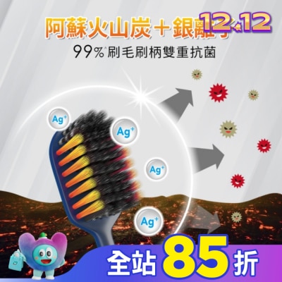 LION 獅王 獅王細潔寬薄牙刷炭能抗菌單支