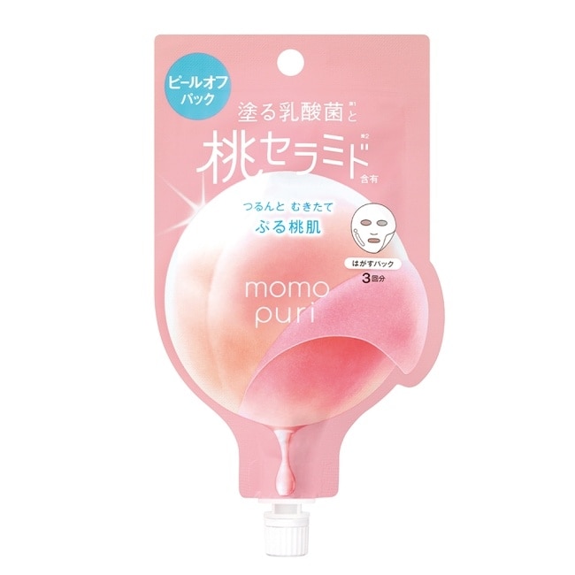 BCL momopuri 彈潤蜜桃亮澤撕除面膜20mlX2包(共6回)