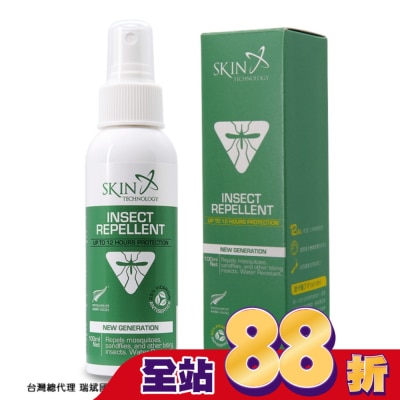 SKIN TECHNOLOGY 紐西蘭25%派卡瑞丁 瑞斌12H長效防蚊液100ml