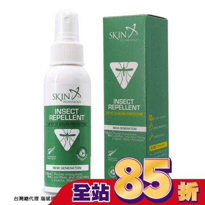SKIN TECHNOLOGY 紐西蘭25%派卡瑞丁 瑞斌12H長效防蚊液100ml