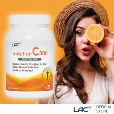 LAC 【LAC 利維喜】三效C500食品錠90錠(三效維生素C/穀胱甘肽/葡萄籽/保護力/素食可)
