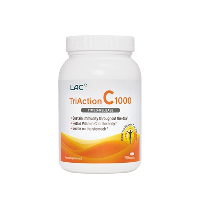 【LAC利維喜】三效C1000食品錠90錠(三效維生素C/保護力/穀胱甘肽/熱銷主打)