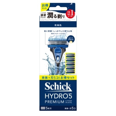 SCHICK 舒適 水次元5 Premium刮鬍刀1刀架5刀頭