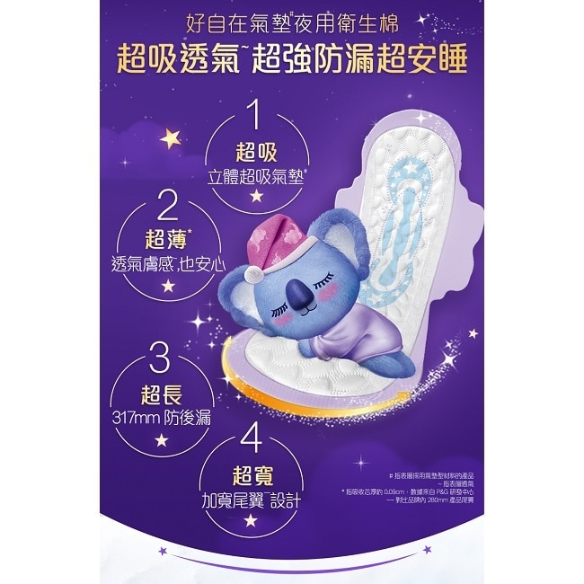 好自在熊抱氣墊安睡棉36cm量多夜用10片X2