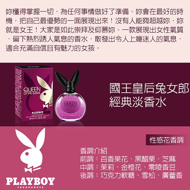 PLAYBOY 國王皇后兔女郎經典淡香水禮盒