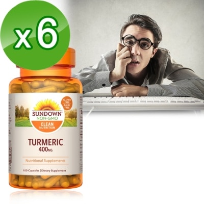 SUNDOWN Sundown日落恩賜 勇健活力薑黃400mg膠囊(100粒x6瓶)組