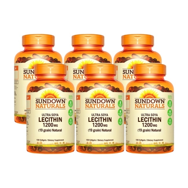 (即期品)Sundown日落恩賜 頂級61頂級卵磷脂膠囊(100粒x6瓶)組_效期2027/5/31