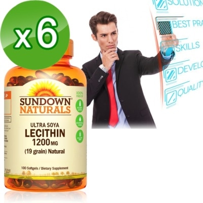 Sundown 日落恩賜 - (即期品)Sundown日落恩賜 頂級61頂級卵磷脂膠囊(100粒x6瓶)組_效期2027/5/31