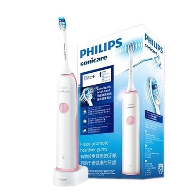 Philips飛利浦 聲波震動電動牙刷HX3226 粉色 贈西歐科技五合一全方位全機身水洗修容儀