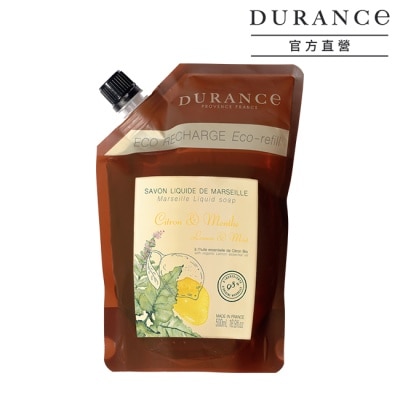DURANCE DURANCE朵昂思 精油馬賽液態皂補充包(500ml)-檸檬薄荷-公司貨