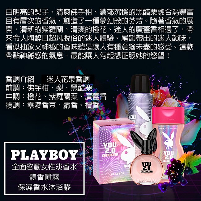 PLAYBOY 全面啟動女性保濕香水沐浴膠 250ml