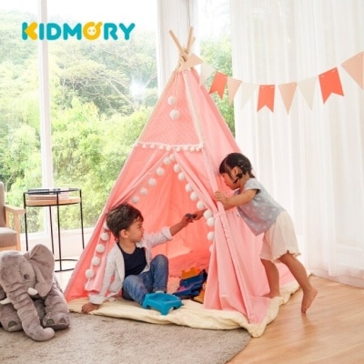 KIDMORY 【KIDMORY】印地安遊戲帳篷-公主粉