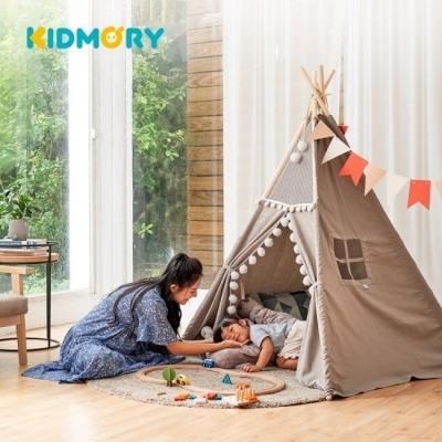 KIDMORY 【KIDMORY】印地安遊戲帳篷-紳士灰