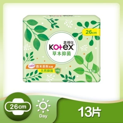 KOTEX靠得住 靠得住草本抑菌26cm 13片