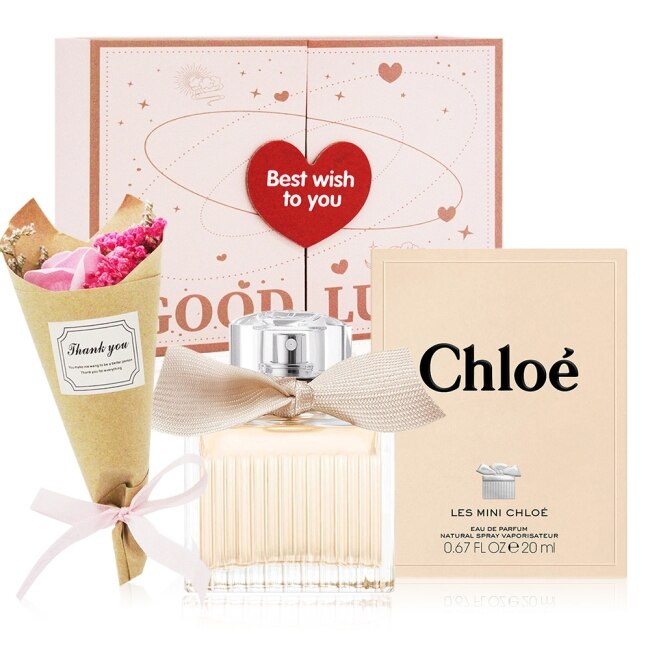 Chloe’ 小小同名淡香精禮盒[20ml+玫瑰滿天星花束]-情人節獻禮-國際航空版