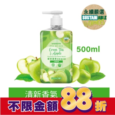 Watsons 屈臣氏 屈臣氏綠茶蘋果清香潔手液500ml