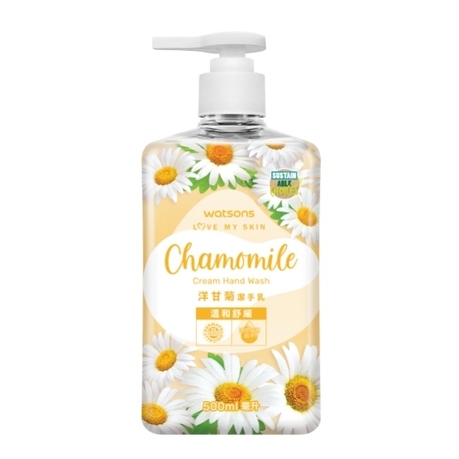 屈臣氏洋甘菊溫和舒緩潔手乳500ml image