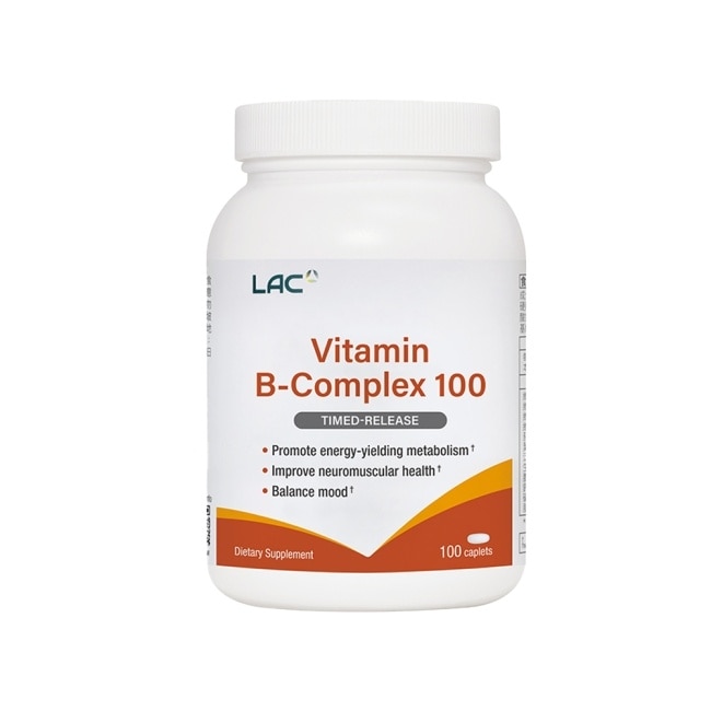 Lac 【Lac利維喜】高單位b群100食品錠100錠(全新升級/保護力/好活力/必康/素食可食)