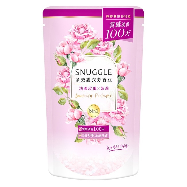 熊寶貝多效護衣芳香豆-法國玫瑰X茉莉補充包 300ML
