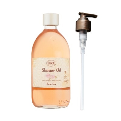 SABON SABON 玫瑰茶語沐浴油(500ml) 附壓頭_國際航空版