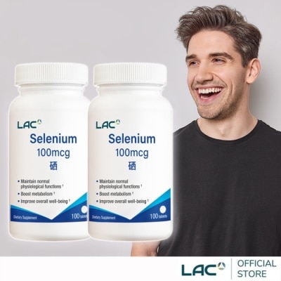 LAC 【LAC利維喜】2入組 硒100食品錠100錠(有機硒/保護力/青春活力劑/素食可)