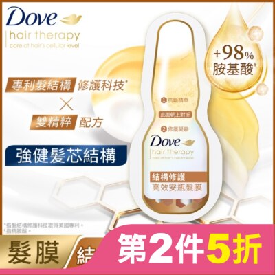 Dove 多芬 多芬結構修護高效安瓶髮膜(8X3ML+8X12G)